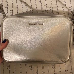 Silver iridescent Michael Kors handbag